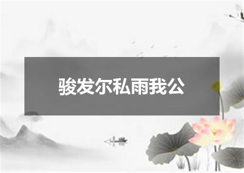 骏发尔私雨我公