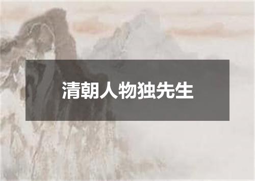 清朝人物独先生