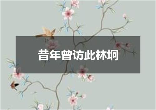 昔年曾访此林坰