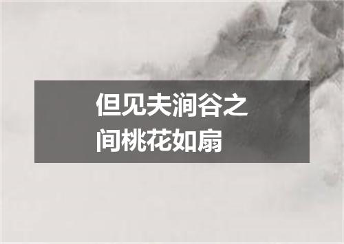 但见夫涧谷之间桃花如扇
