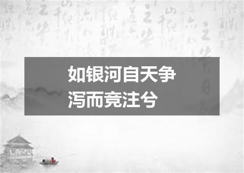 如银河自天争泻而竞注兮