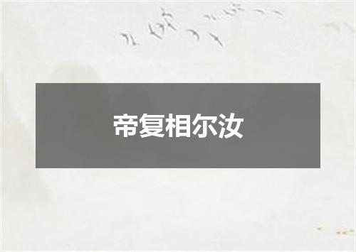 帝复相尔汝