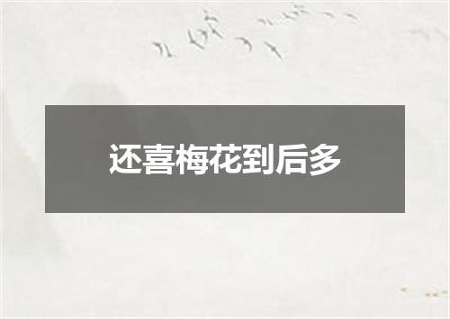 还喜梅花到后多