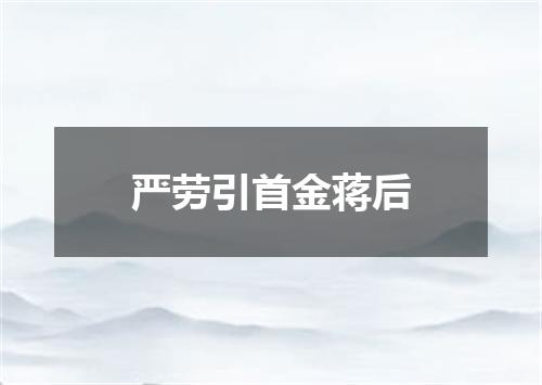 严劳引首金蒋后