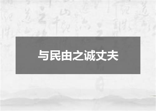 与民由之诚丈夫