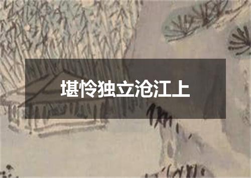 堪怜独立沧江上