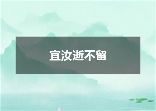 宜汝逝不留