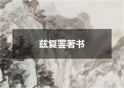 兹复罢著书