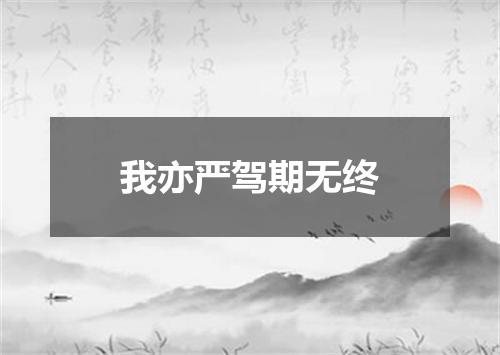我亦严驾期无终