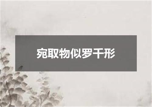 宛取物似罗千形