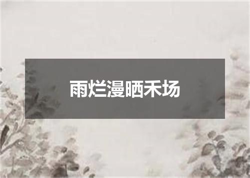 雨烂漫晒禾场