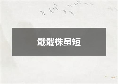 戢戢株虽短