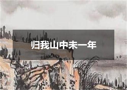 归我山中未一年