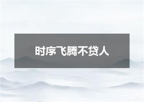 时序飞腾不贷人