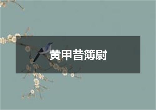 黄甲昔簿尉