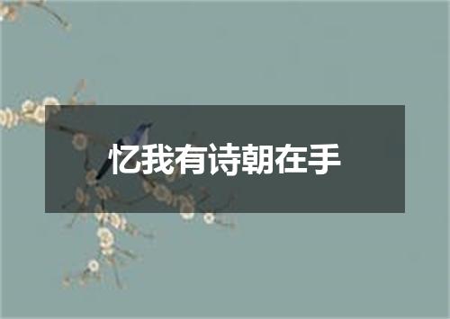 忆我有诗朝在手