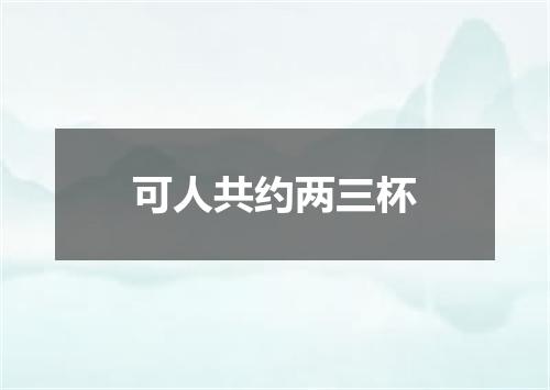 可人共约两三杯
