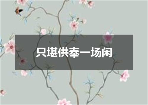 只堪供奉一场闲