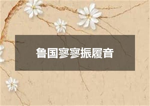 鲁国寥寥振履音