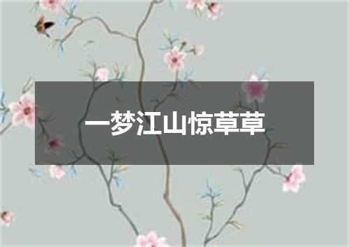 一梦江山惊草草