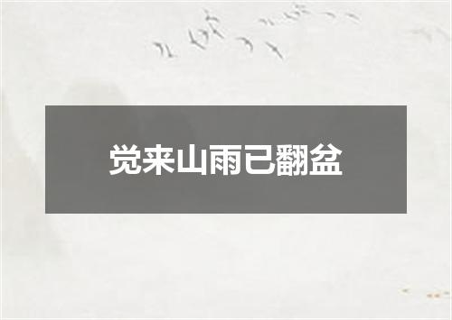 觉来山雨已翻盆