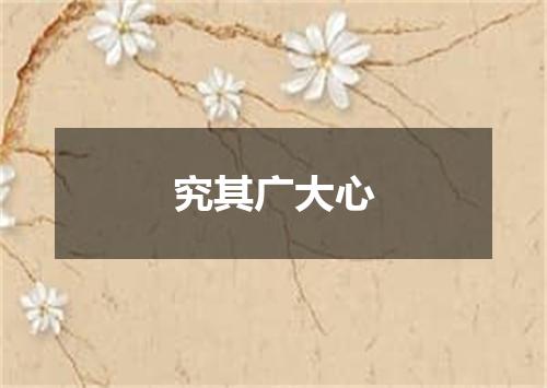 究其广大心