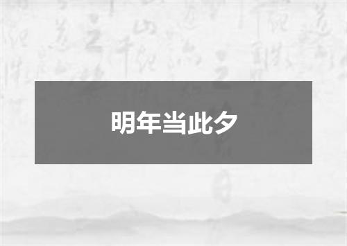 明年当此夕