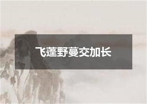 飞蓬野蔓交加长