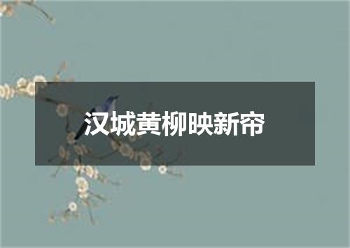 汉城黄柳映新帘
