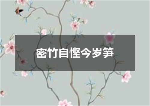 密竹自悭今岁笋