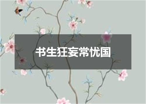 书生狂妄常忧国