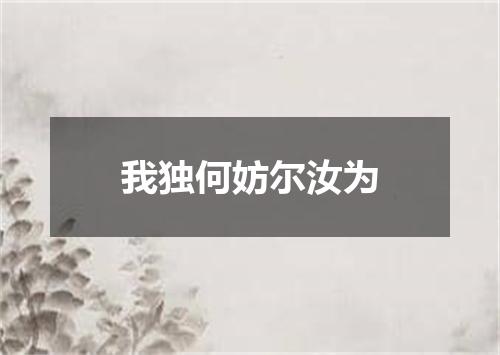 我独何妨尔汝为