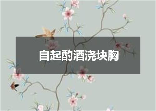 自起酌酒浇块胸