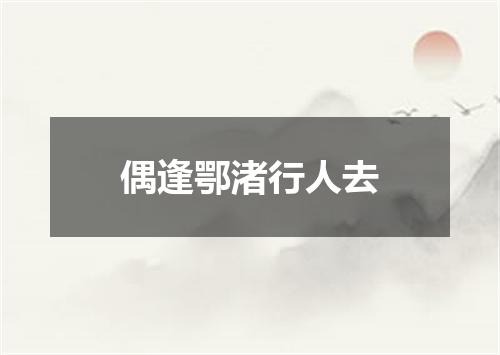 偶逢鄂渚行人去
