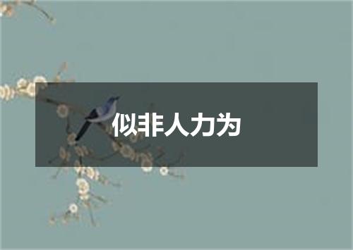 似非人力为