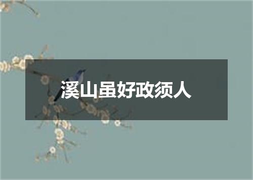 溪山虽好政须人