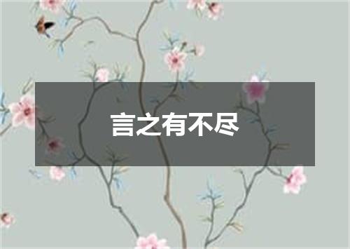 言之有不尽