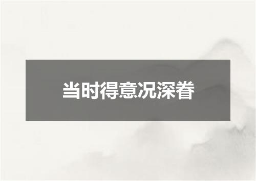 当时得意况深眷