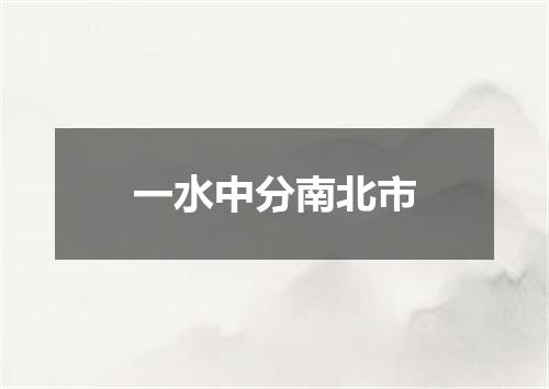 一水中分南北市