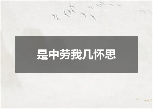 是中劳我几怀思