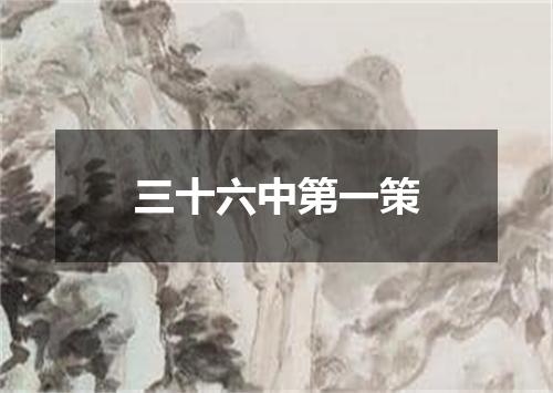 三十六中第一策