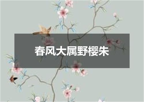 春风大属野樱朱