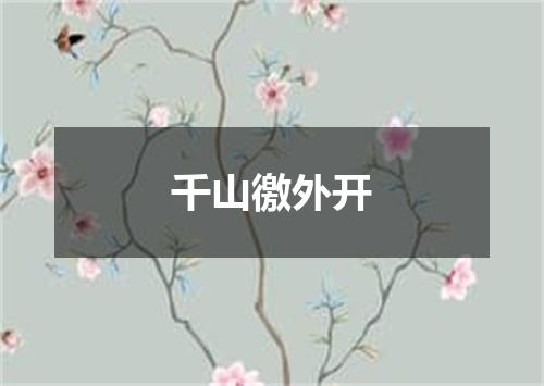 千山徼外开