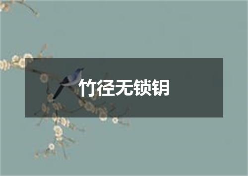 竹径无锁钥