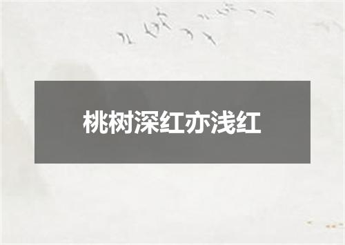 桃树深红亦浅红