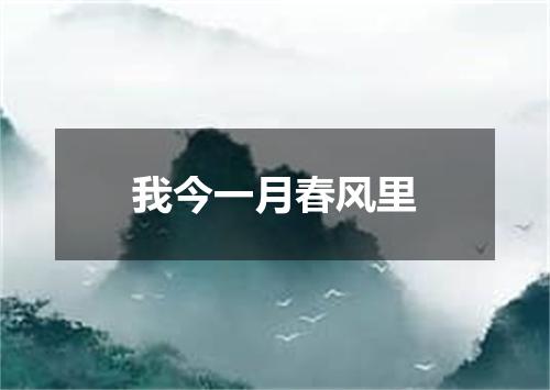 我今一月春风里