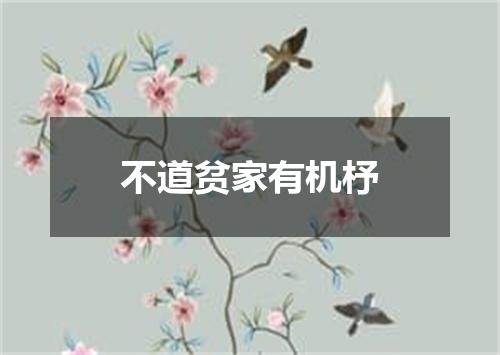 不道贫家有机杼
