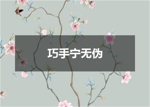 巧手宁无伪