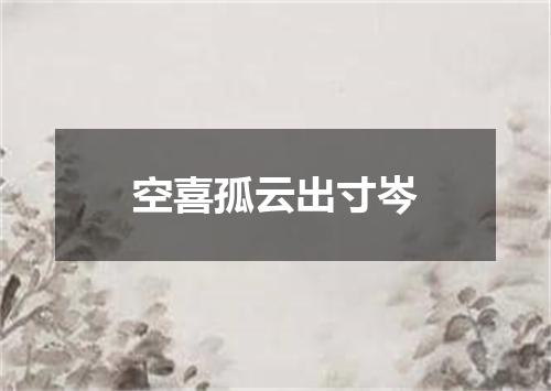 空喜孤云出寸岑