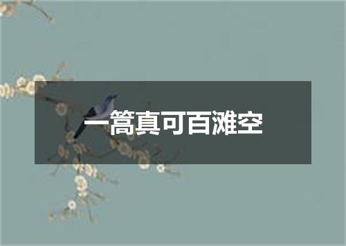 一篙真可百滩空